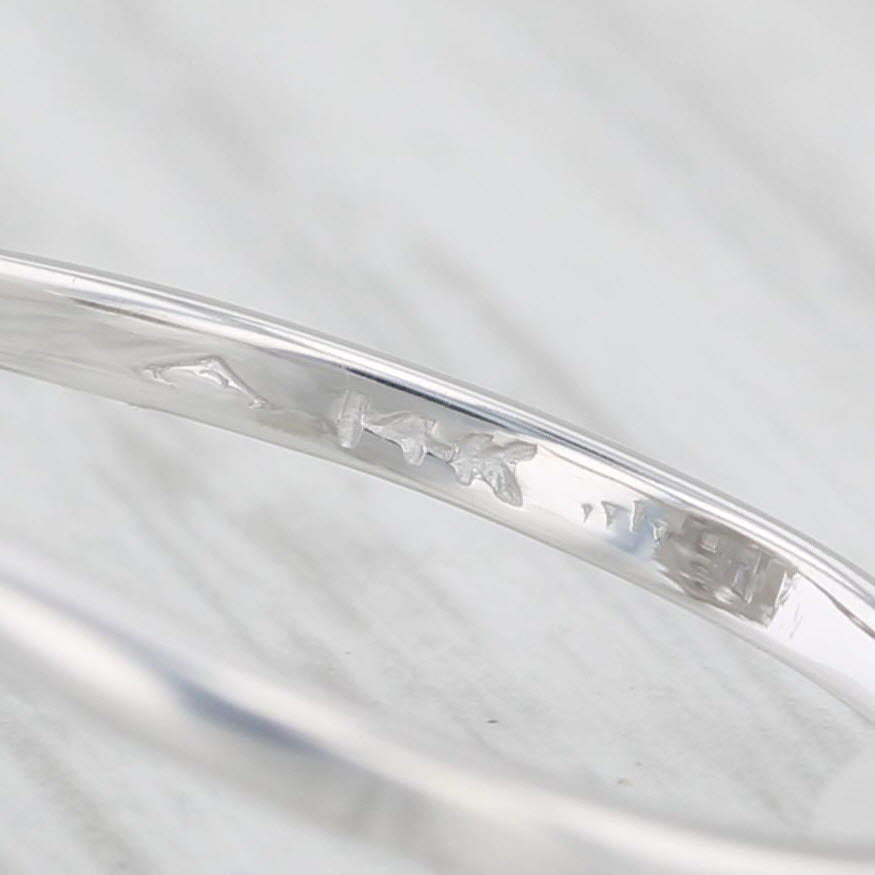 Light Gray 0.41ctw Diamond Halo Ring 14k White Gold Size 6.75 Marquise Shape Engagement