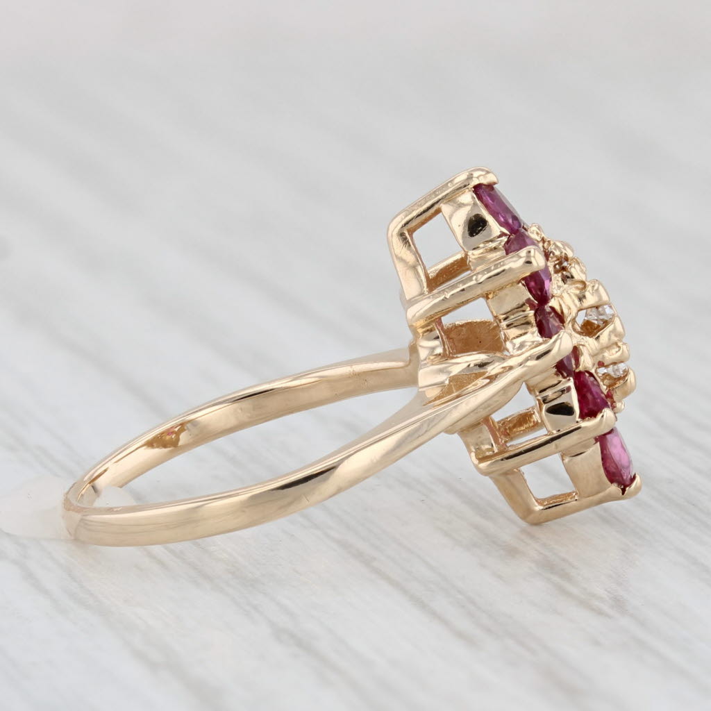 Light Gray 1.04ctw Ruby Diamond Ring 14k Yellow Gold Size 4.25