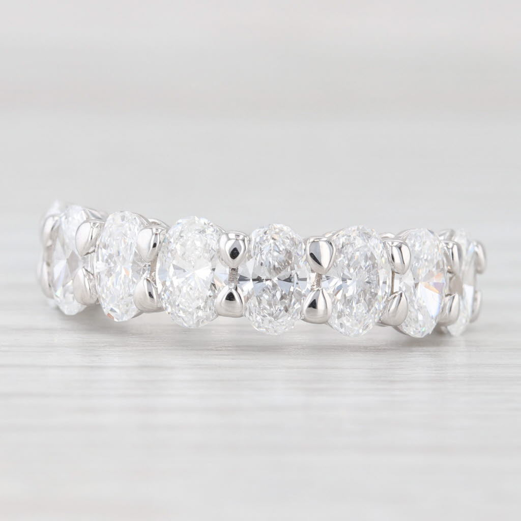 Light Gray New 3.08ctw Lab Grown Diamond Ring Wedding Anniversary Band 14k White Gold S 6.5