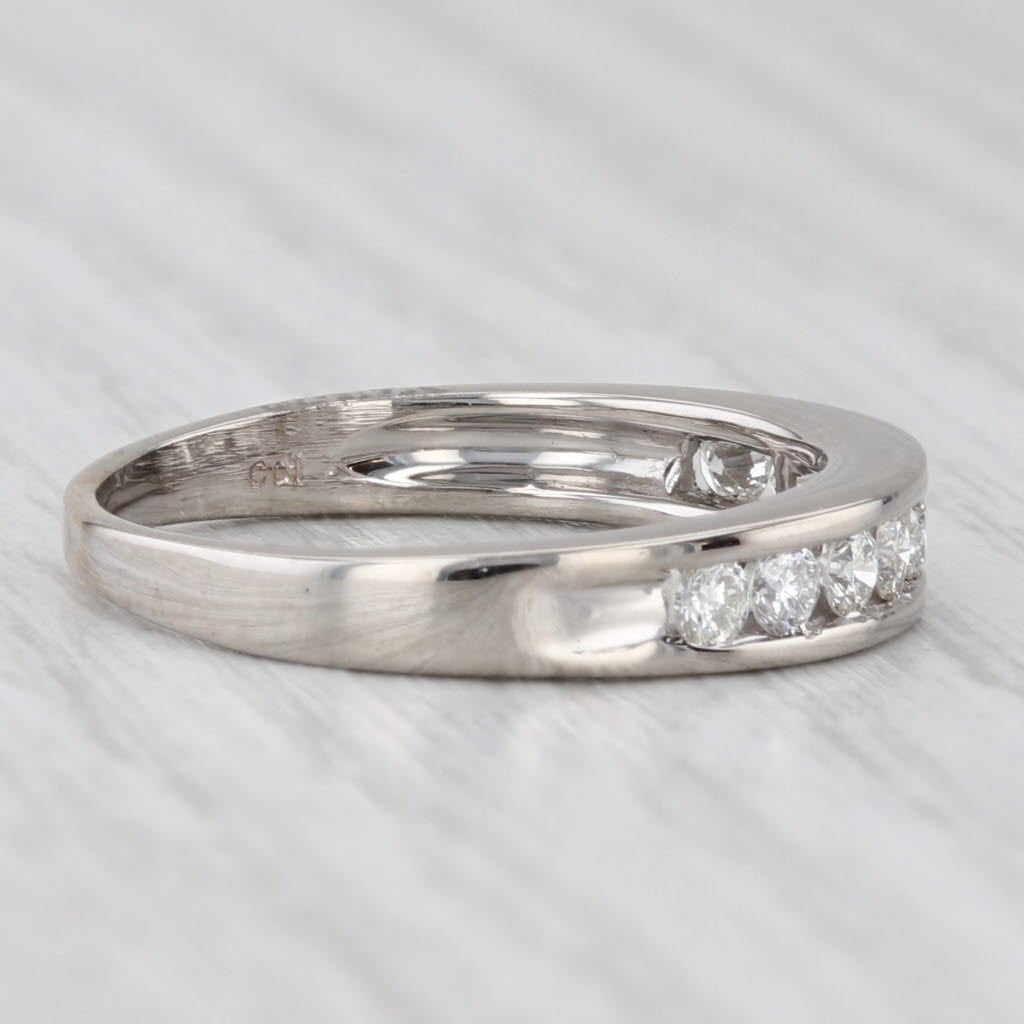 0.30ctw Diamond Wedding Band 14k White Gold Size 7.25 Stackable Ring