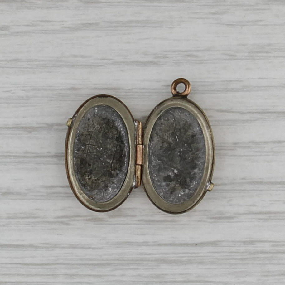 Antique Locket Snuff Pendant Gold Filled Opens As IS Charm