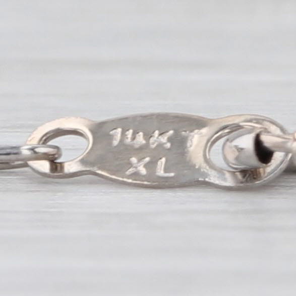 0.83ctw Floating Diamond Halo Pendant Necklace 14k White Gold 18.75" Box Chain