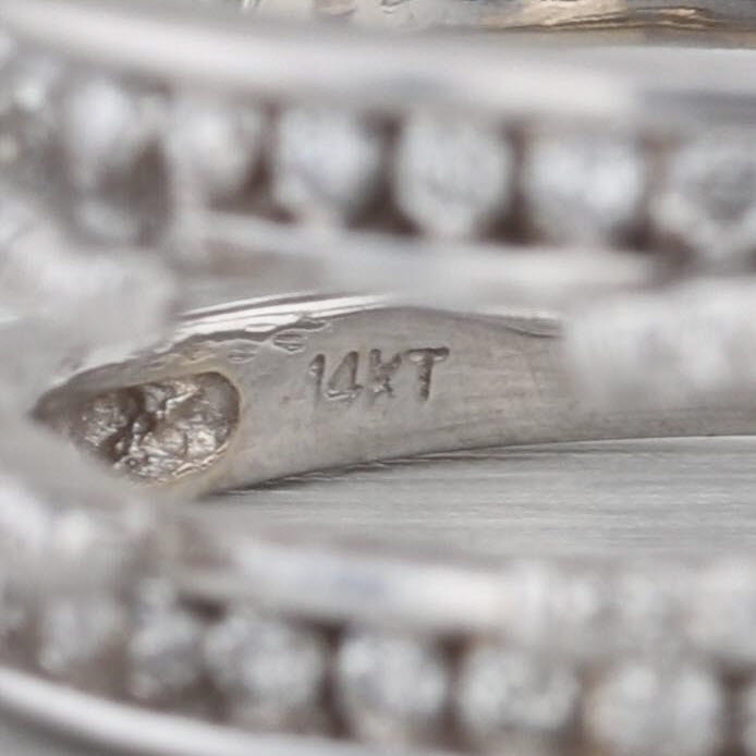 0.40ctw Diamond Enhancer Ring Jacket 14k White Gold Bridal Engagement Semi-Mount