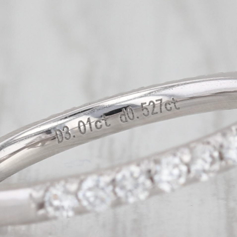 New IGI 3.54ctw Marquise Lab Grown Diamond Engagement Ring 14k Gold Size 6.5