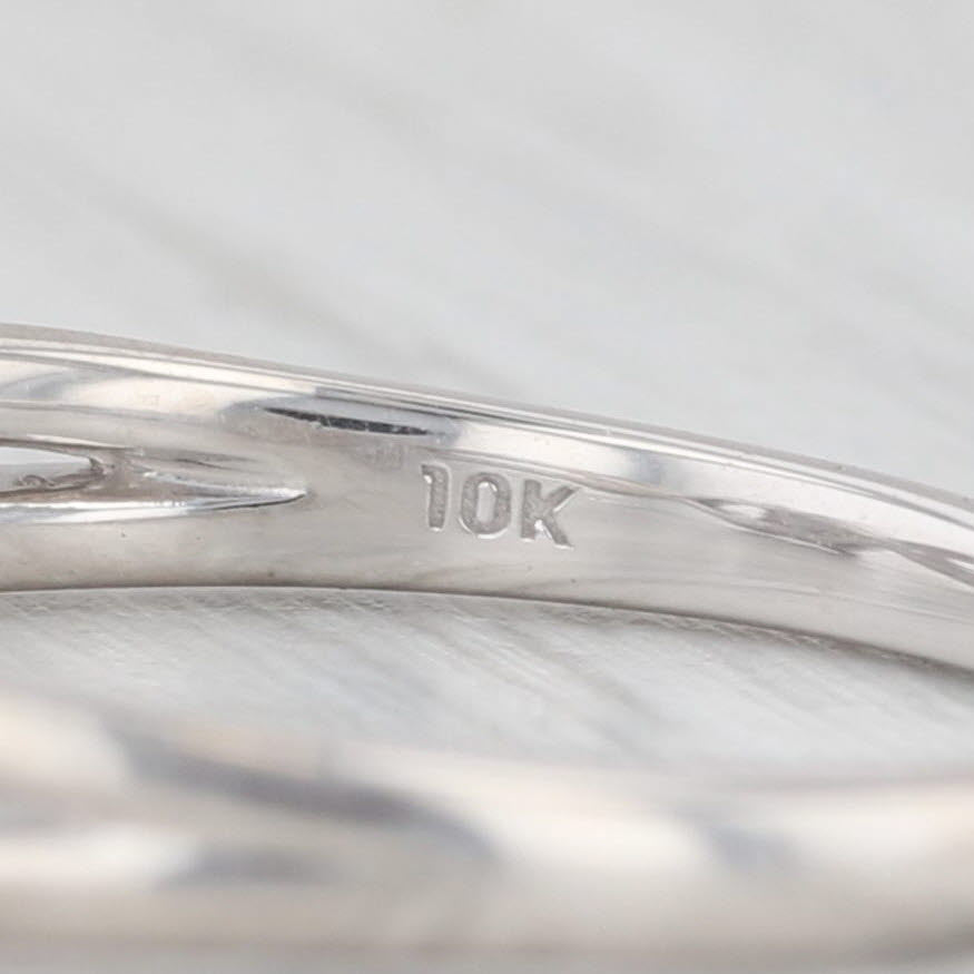 Light Gray 0.25ctw Diamond Engagement Ring 10k White Gold Size 8