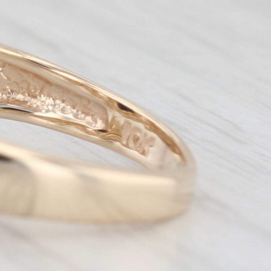 Light Gray Onyx Diamond Halo Ring 10k Yellow Gold Size 5.5