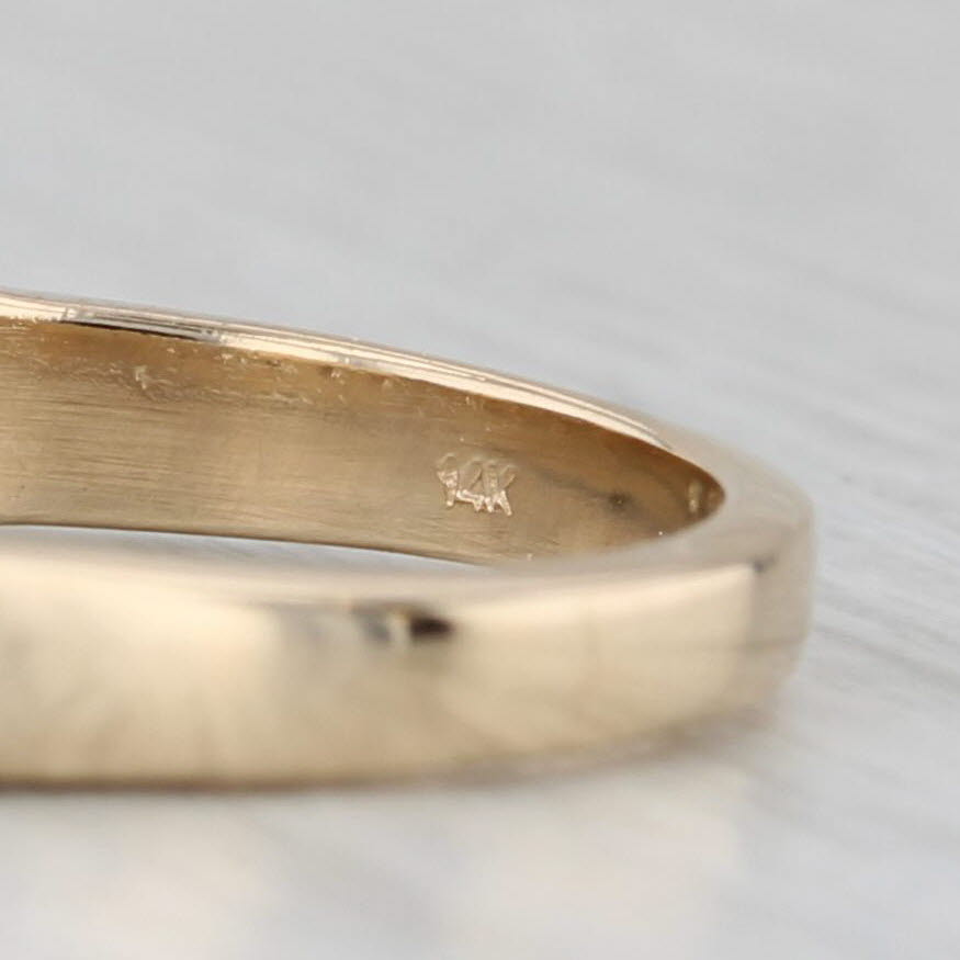 Gray New 0.44ctw Lab Created Diamond Ring 14k Yellow Gold Stackable Wedding Band