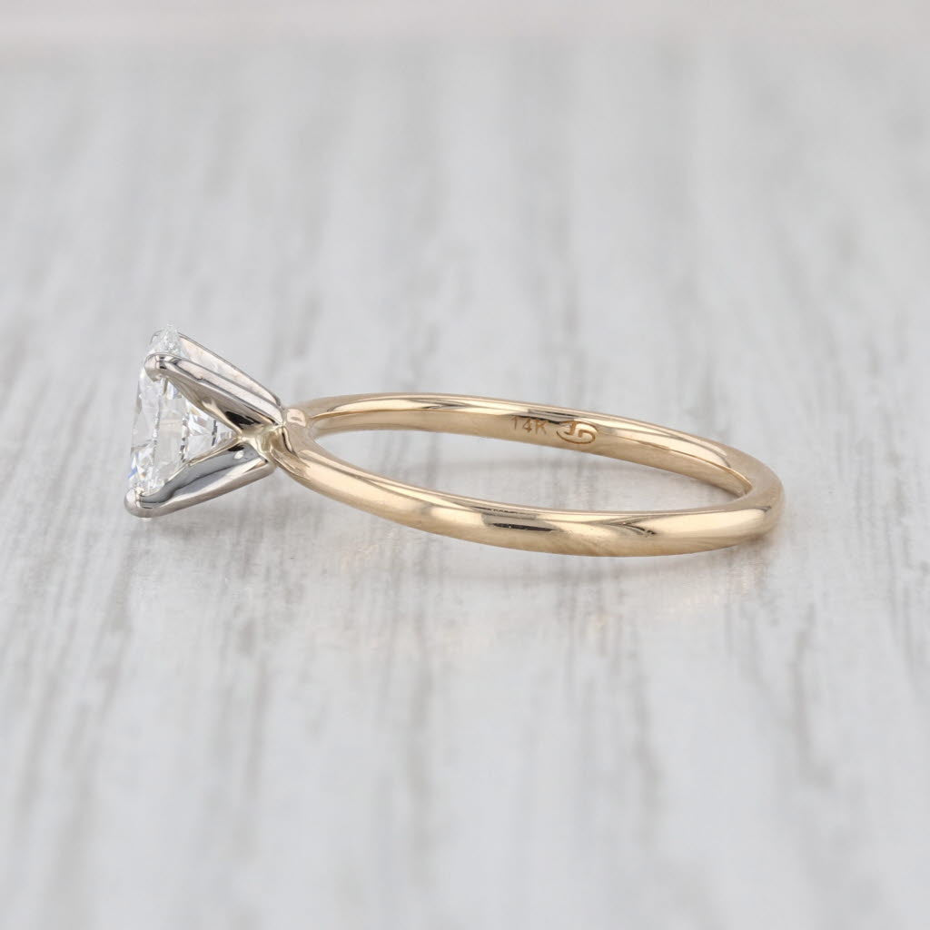 IGI 1.06ct Oval Lab Grown Diamond Solitaire Engagement Ring 14k Gold Sz 7 VVS2 E