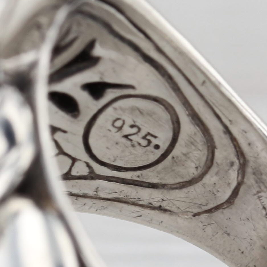 John Hardy Kali 4.70ctw Pave Blue Sapphire Cocktail Ring Sterling Silver Sz 8.5