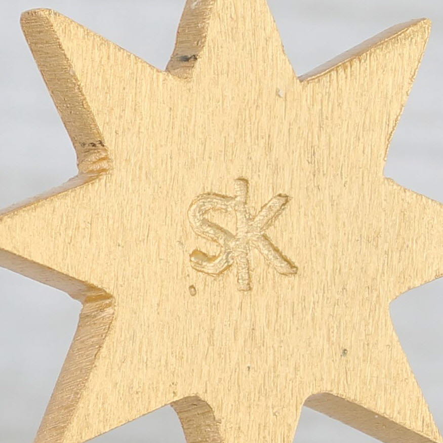 Wheat New Stephnie Kantis Star Dangle Statement Earrings Brushed 24k Gold Plated