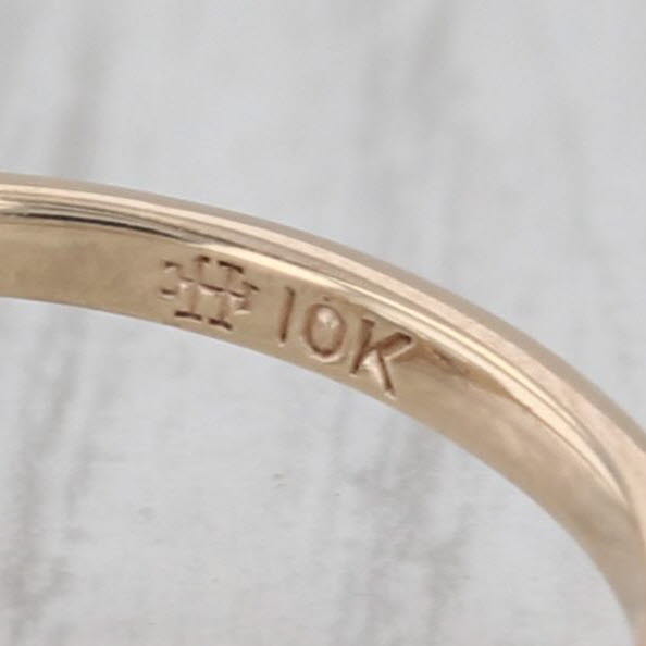 Vintage 2.28ctw Aquarmarine Diamond Bypass Ring 10k Yellow Gold Size 6