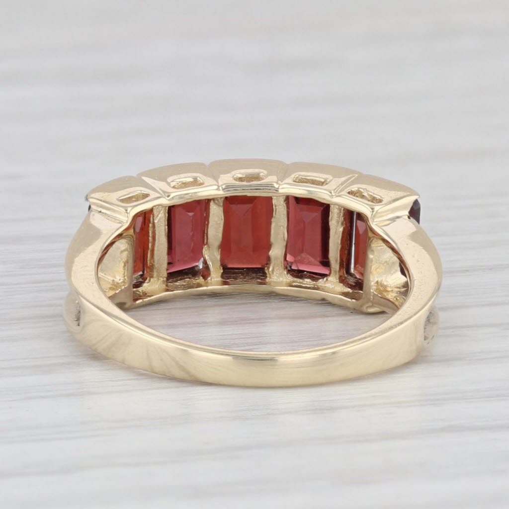 Light Gray 4ctw Garnet Ring 14k Yellow Gold Size 6.25