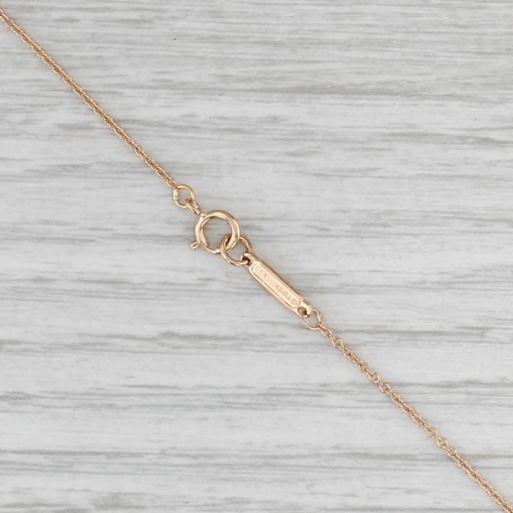 Tiffany Garden Flower Diamond Pendant Necklace w/ Box 18k Yellow Gold 16"