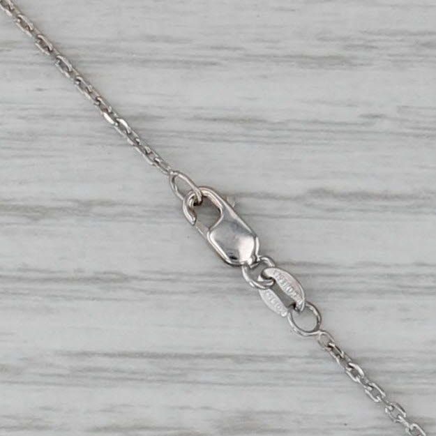 0.49ctw Diamond Circles Pendant Necklace 14k White Gold 18" Cable Chain