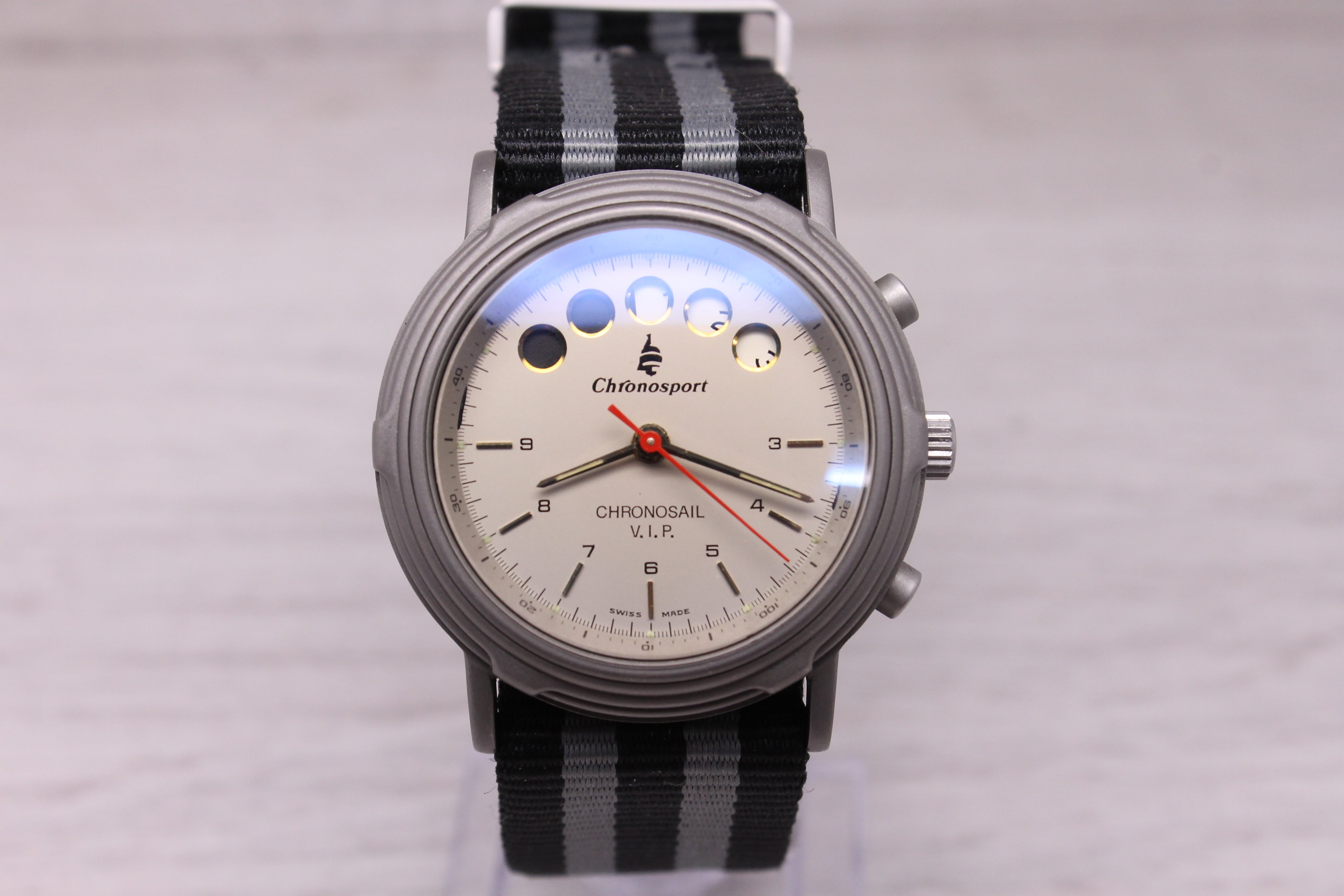 Vintage Chronosport Chronosail Regatta Yachting Chronograph Watch Valjoux 7757