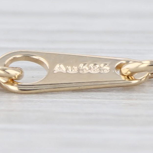 New Small Diamond Cross Pendant Necklace 14k Yellow Gold Cable Chain 16" 18"