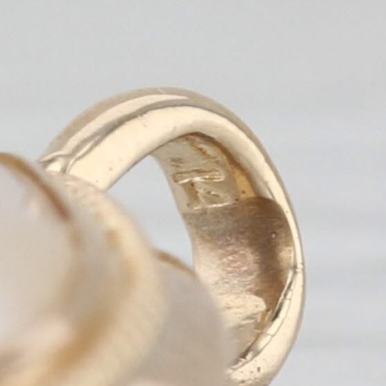 Mabe Pearl Teardrop Enhancer Pendant14k Yellow Gold Pear Solitaire Clip Bail