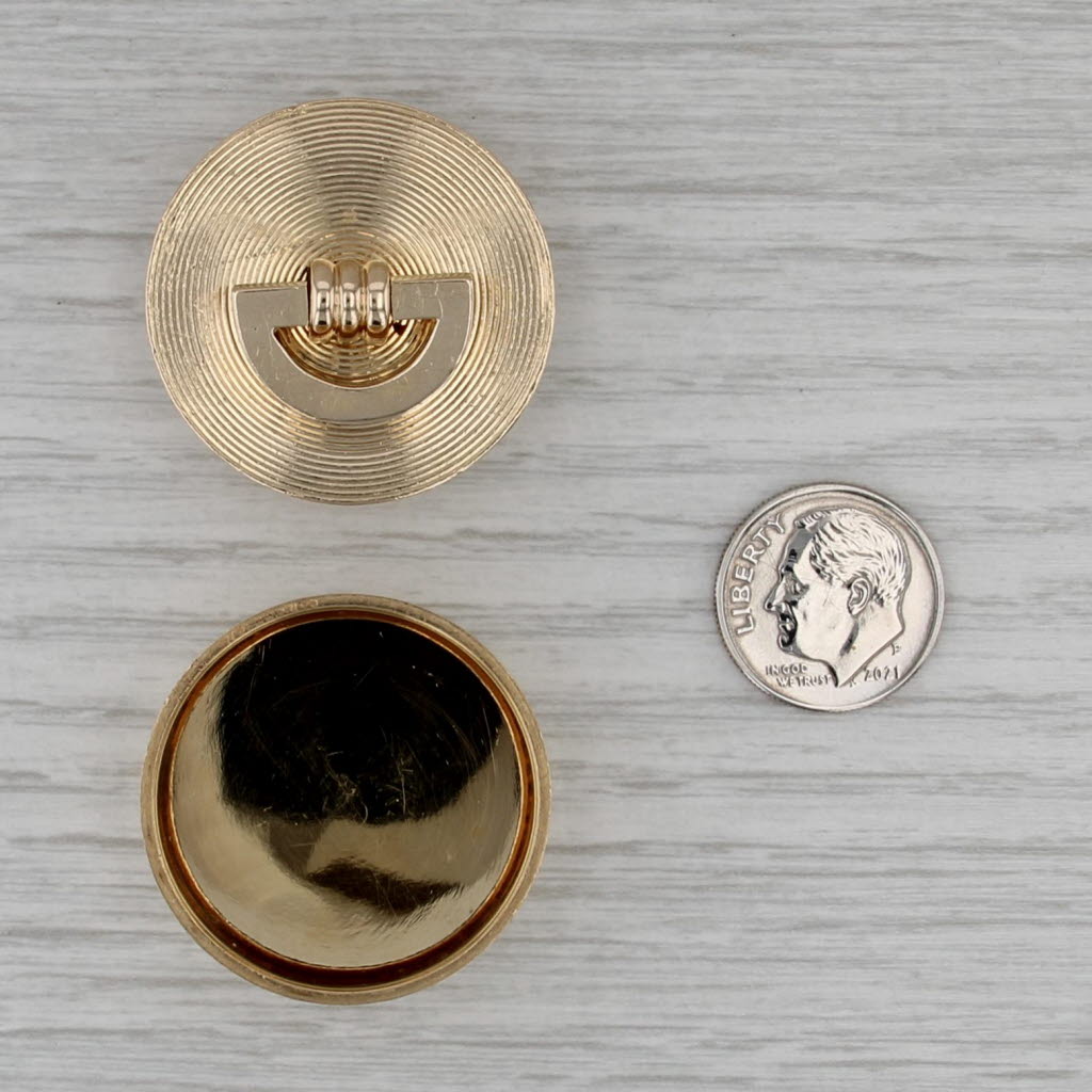 Vintage Cartier Round Pill Box 14k Yellow Gold Trinket Fluted Pattern