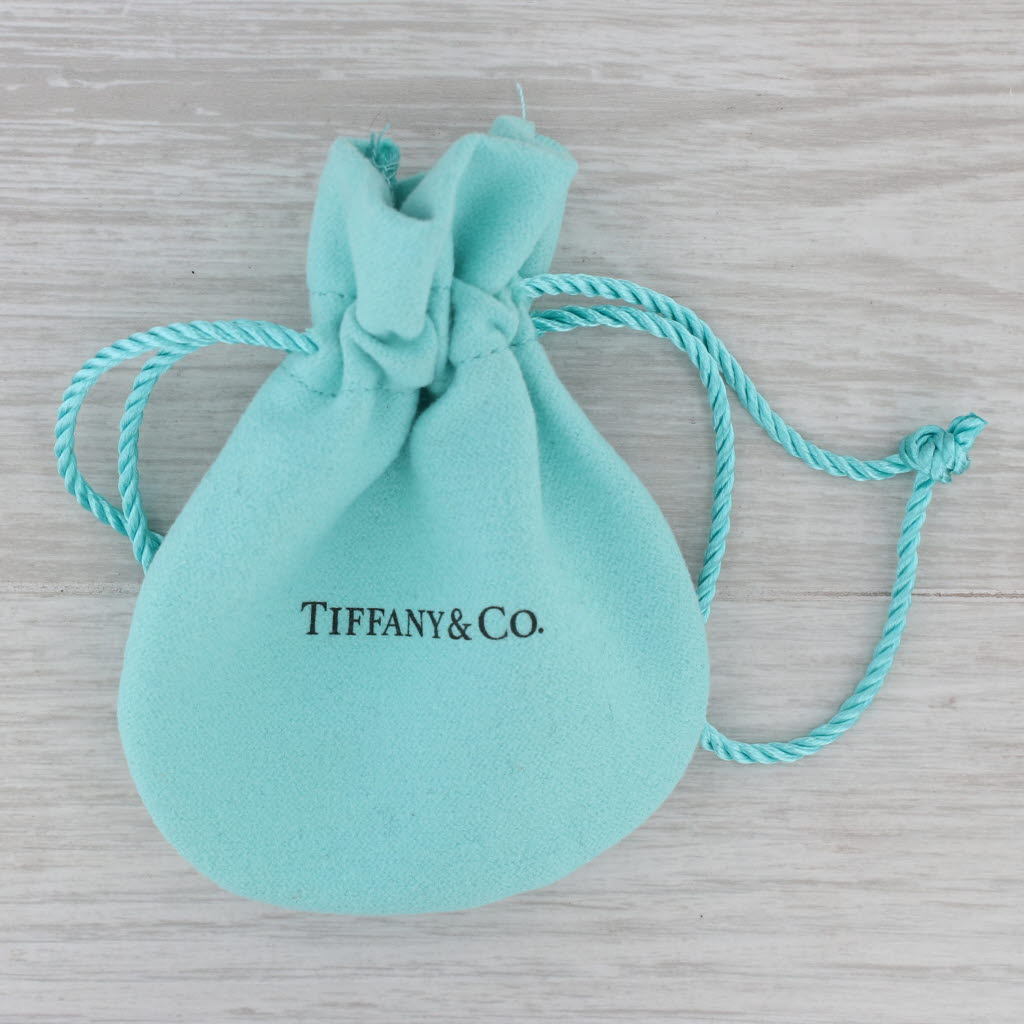 Gray Tiffany & Co. Elsa Peretti Sterling Silver Open Heart Earrings with Pouch