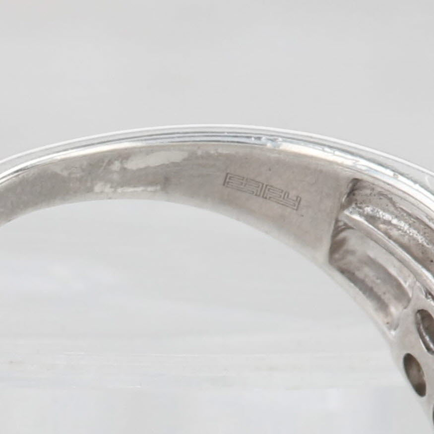 Light Gray Effy 0.25ctw Diamond Cross Over Ring Sterling Silver Size 7.25