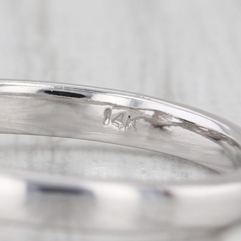 0.28ct Diamond Solitaire Engagement Ring 14k White Gold Size 6