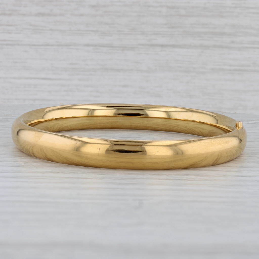 Gray Vintage Carl Art Bangle Bracelet Gold Filled 7" 8.3mm