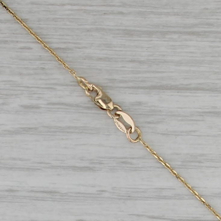 Cable Chain Necklace 14k Yellow Gold 16" 1mm
