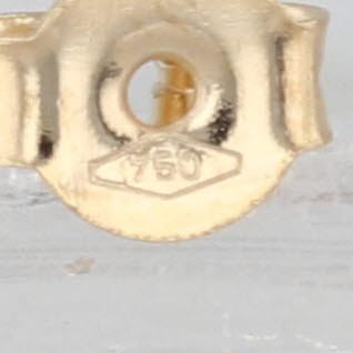 Heart Stud Earrings 18k Yellow Gold Studs