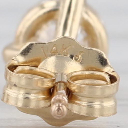 New 0.66ctw Round Brilliant Diamond Solitaire Stud Earrings 14k Gold Studs