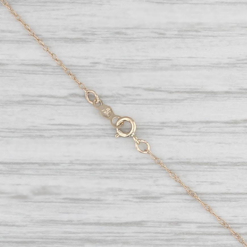 18" Fine Rope Chain Necklace 10k Yellow Gold 1.1mm