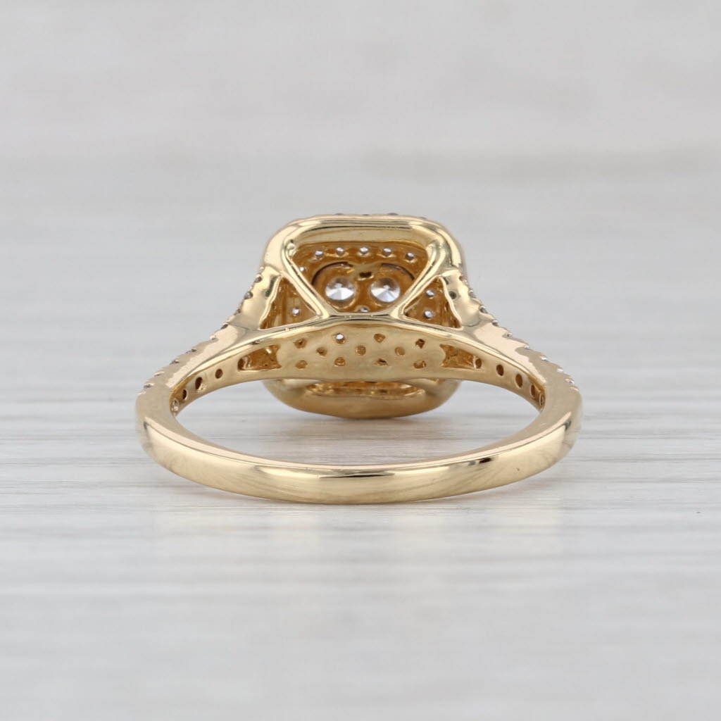0.74ctw Round Diamond Engagement Ring 18k Yellow Gold Size 7