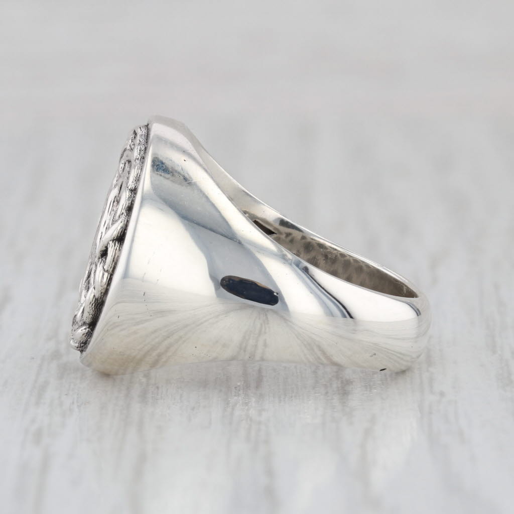 Yggdrasil Viking Tree Norse Tree of Life Ring Sterling Silver Size 7.5 Statement