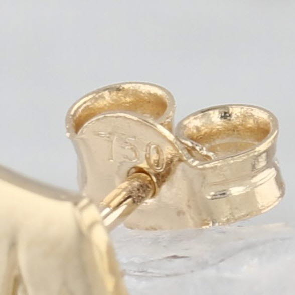 Crown Stud Earrings 18k Yellow Gold Studs