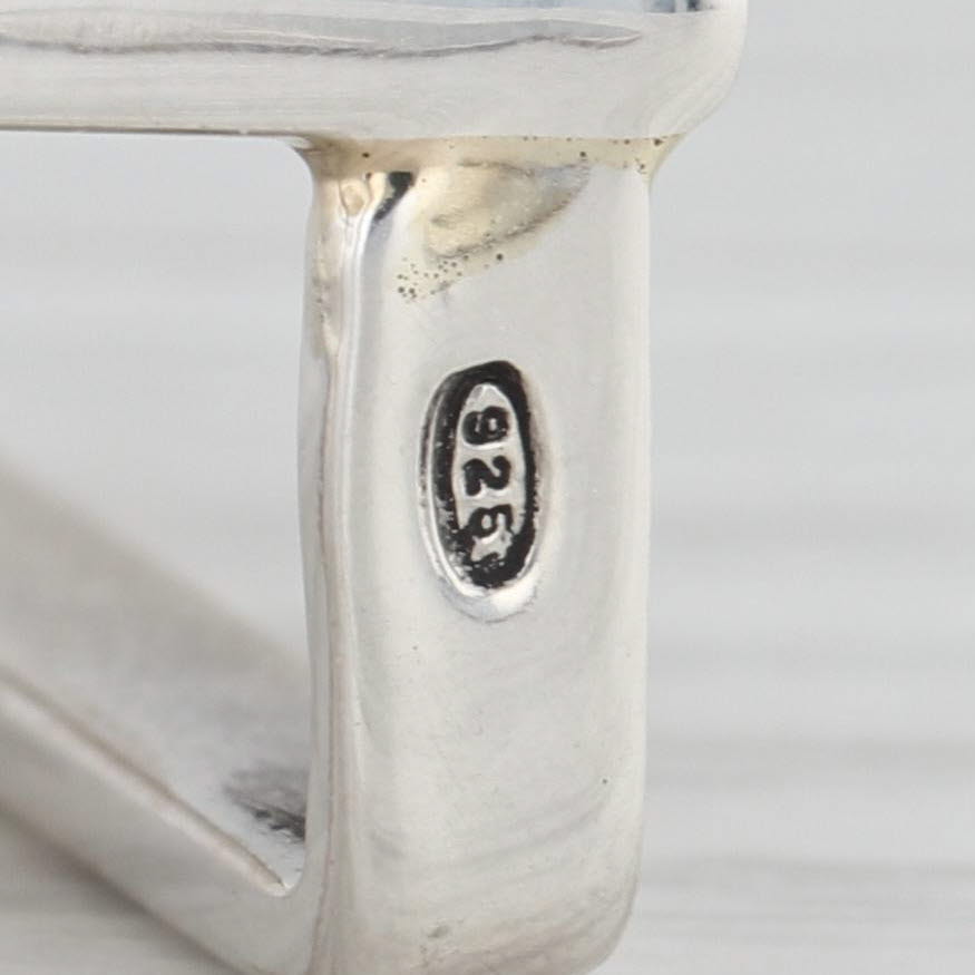 Engravable Rectangle Belt Buckle Sterling Silver 34.5 x 49.2mm Italian