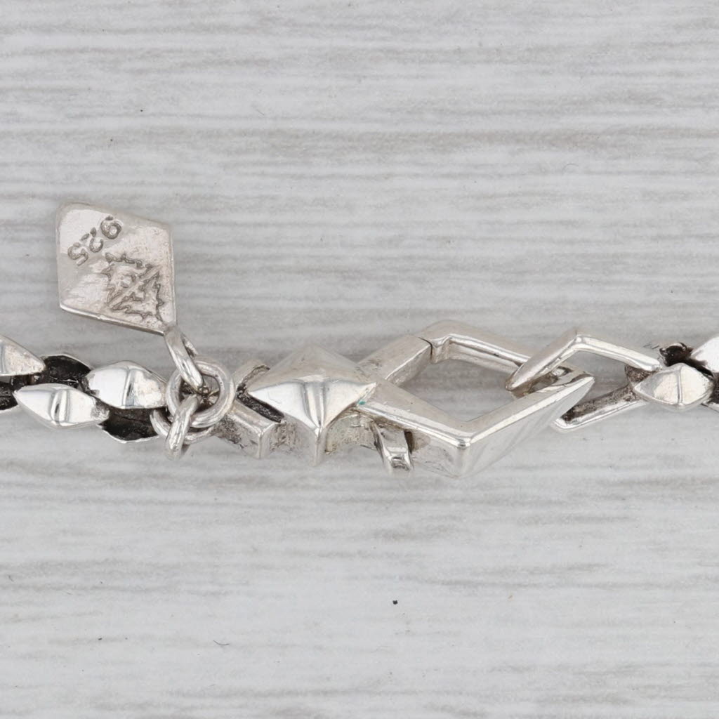 Gray Stephen Webster Super Stud Pendant Necklace Sterling Silver Blue Quartz 16.5”