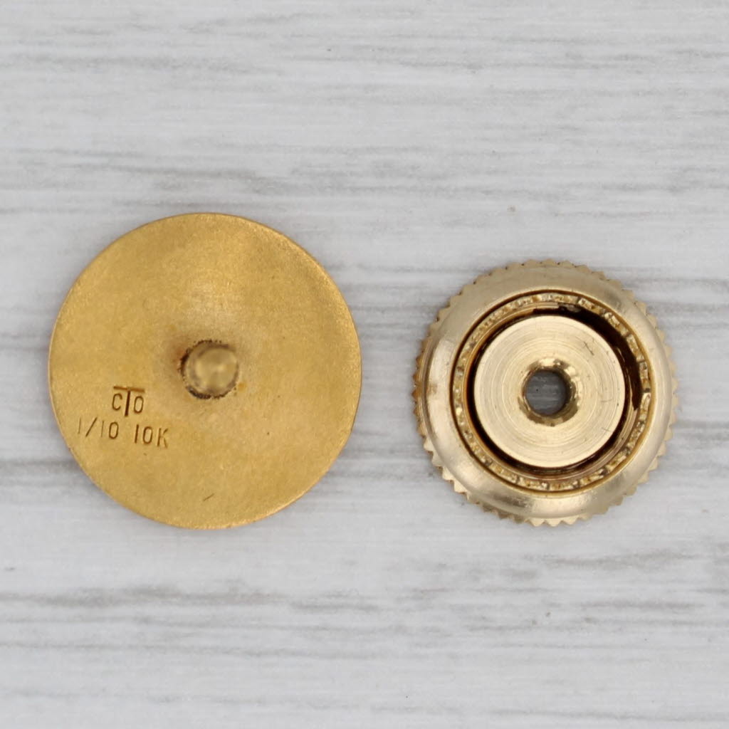 Gray FM 10 Years Service Pin 1/10 10k Gold Filled Enamel