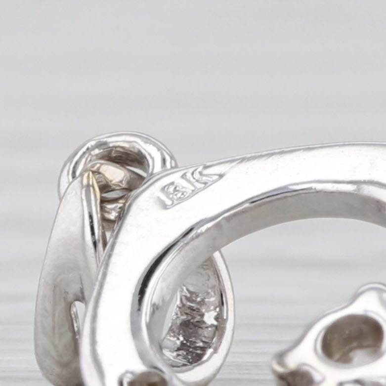 0.19ctw Round Diamond Pendant 18k White Gold Small Drop