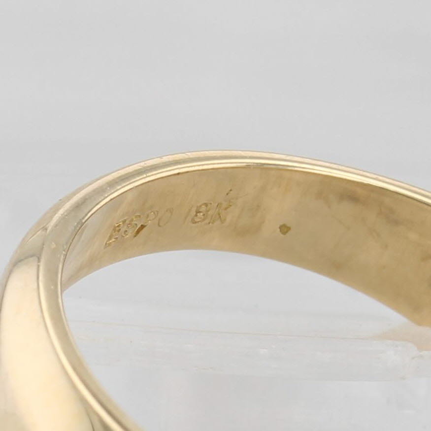 Light Gray 0.98ctw Diamond Wedding Band 18k Yellow Gold Size 6 Anniversary Ring