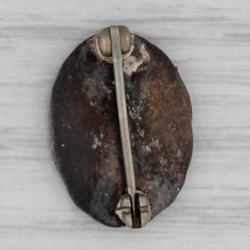 Dark Slate Gray Vintage Geo J Meyer Manufacturing Co Vintage Service Pin Silver Enamel