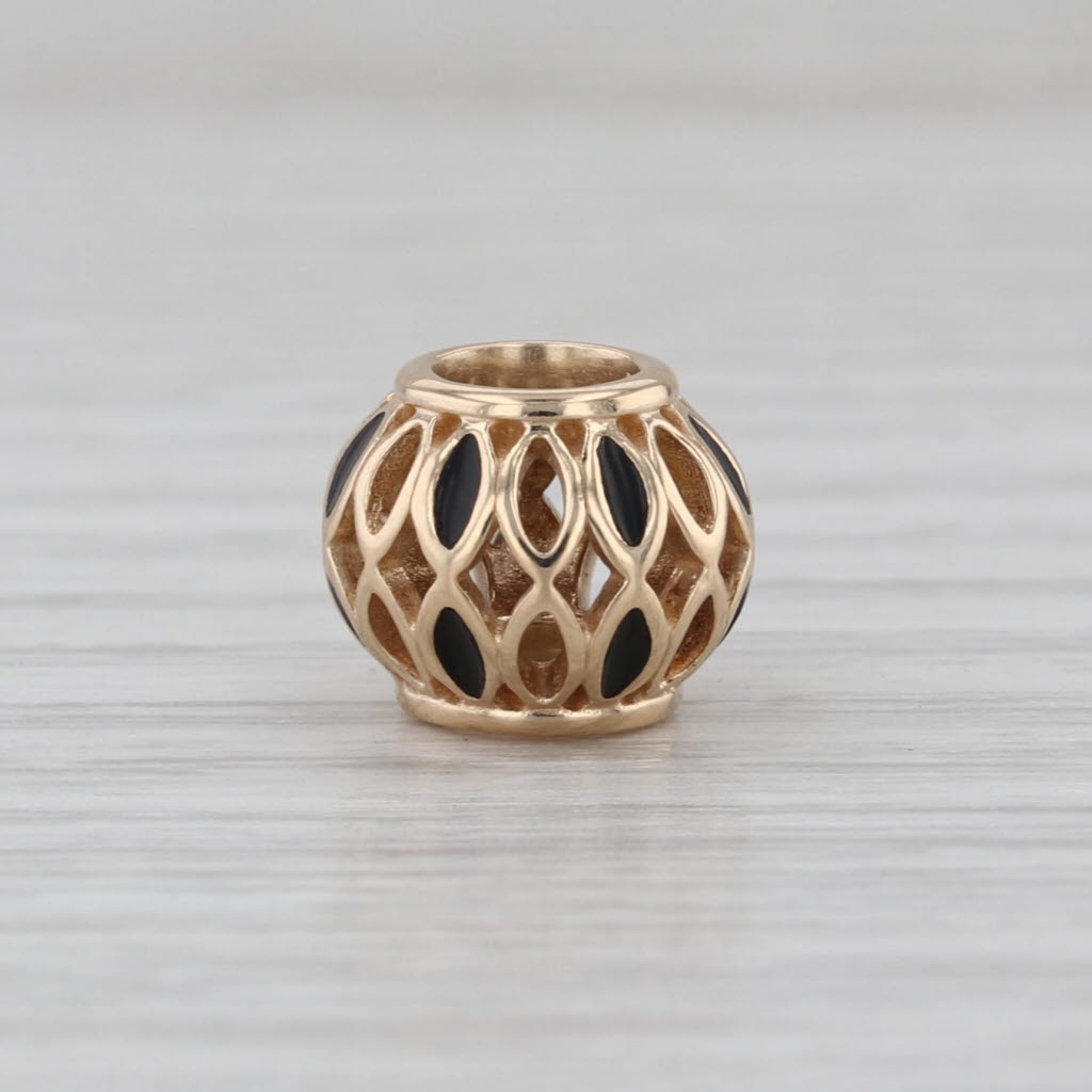 Authentic Pandora Royal Victorian Charm 14k Gold Retired Bead 750814EN16