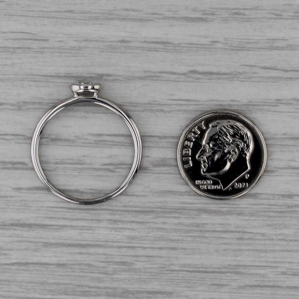 0.28ct Oval Lab Grown Diamond Solitaire Engagement Ring 10k White Gold VS2 F-G