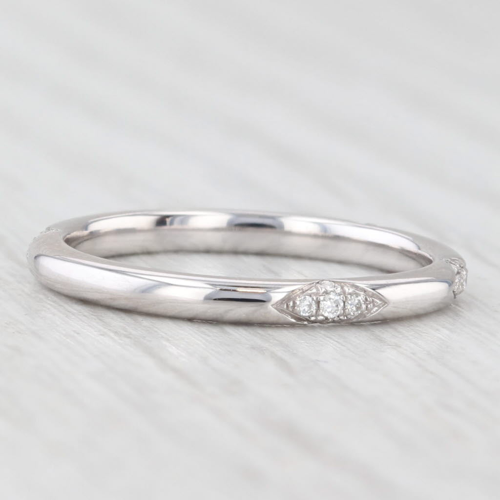 Light Gray New Diamond Wedding Band 14k White Gold Stackable Anniversary Ring Size 6.5
