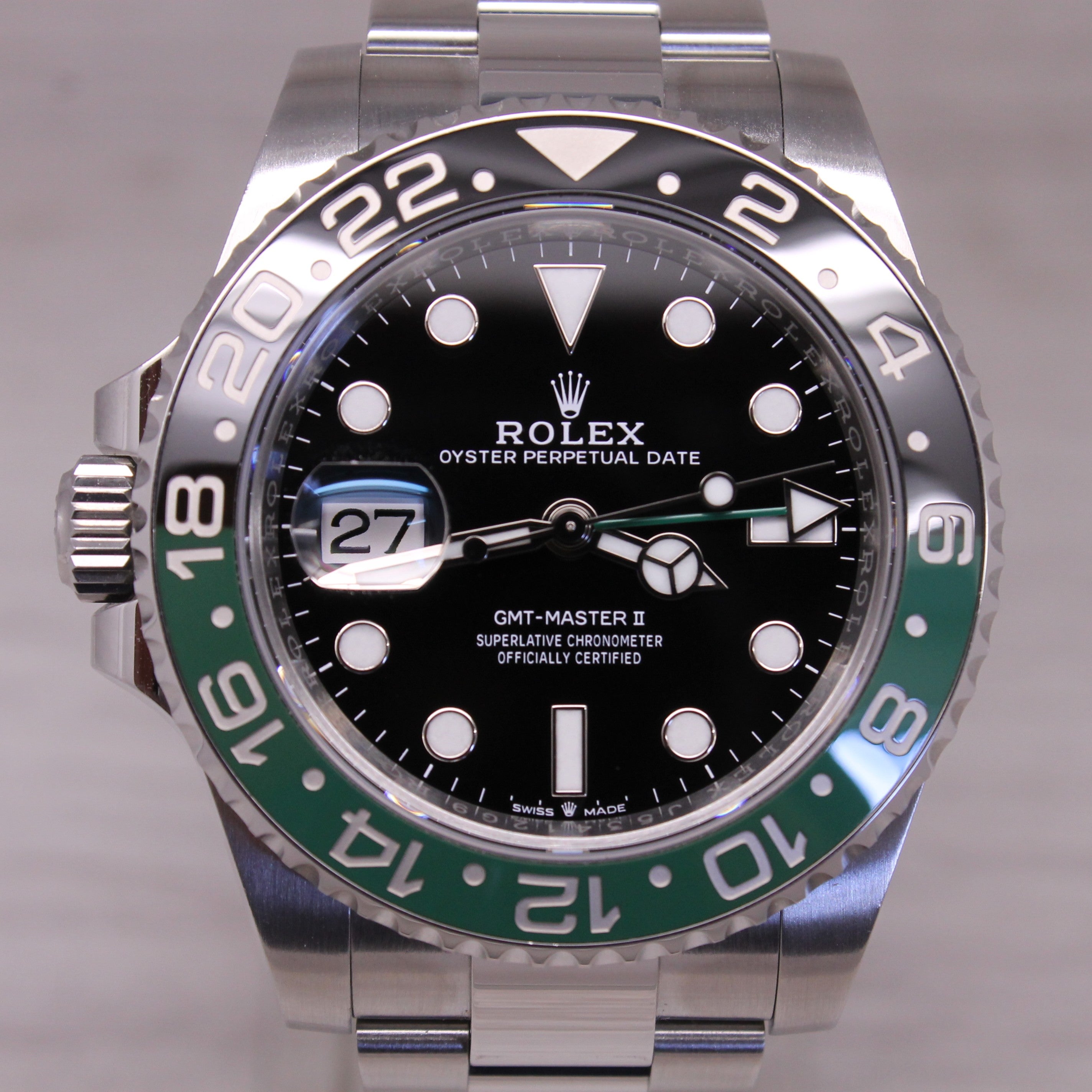 2024 Rolex GMT Master Sprite Steel Automatic Watch Box Card Oyster 126720VTNR