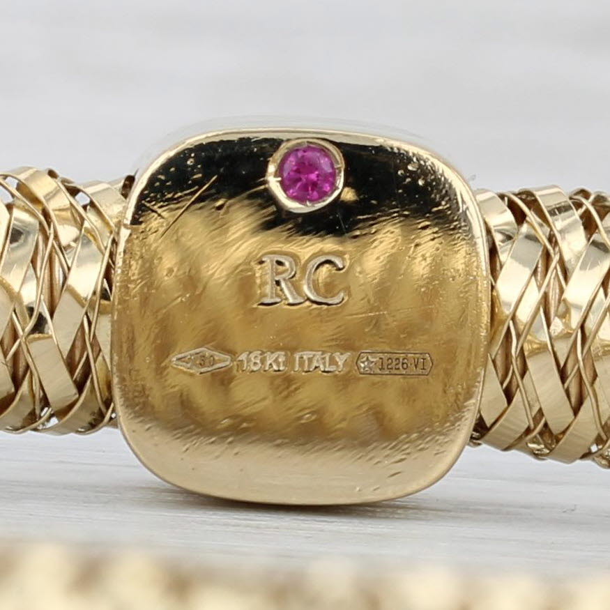 Gray Roberto Coin Primavera 0.24ctw Diamond Bracelet 18k Gold Strechable Mesh Band