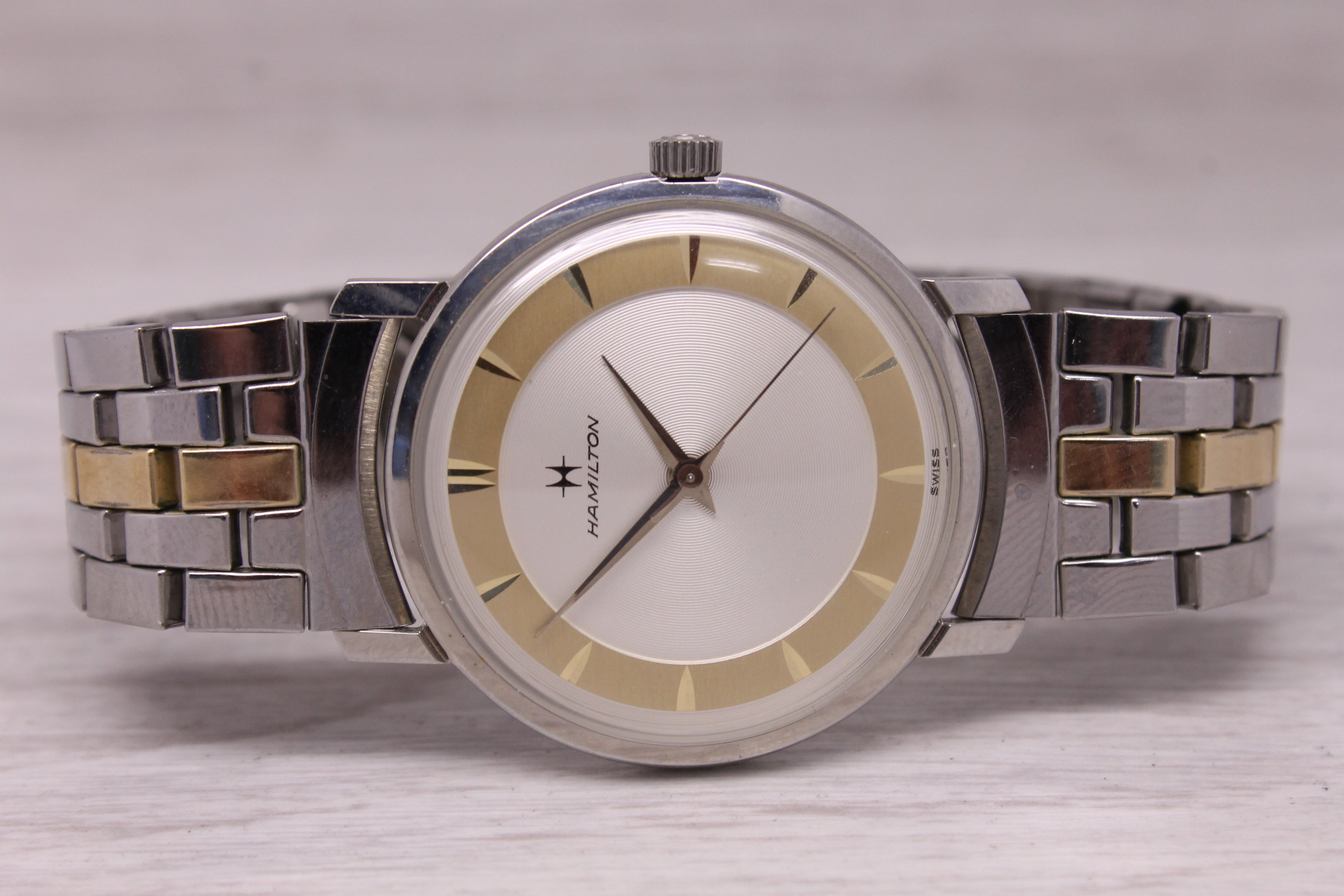 Vintage Hamilton Mens Mechanical Watch Sea Guard Stainless Steel MINT