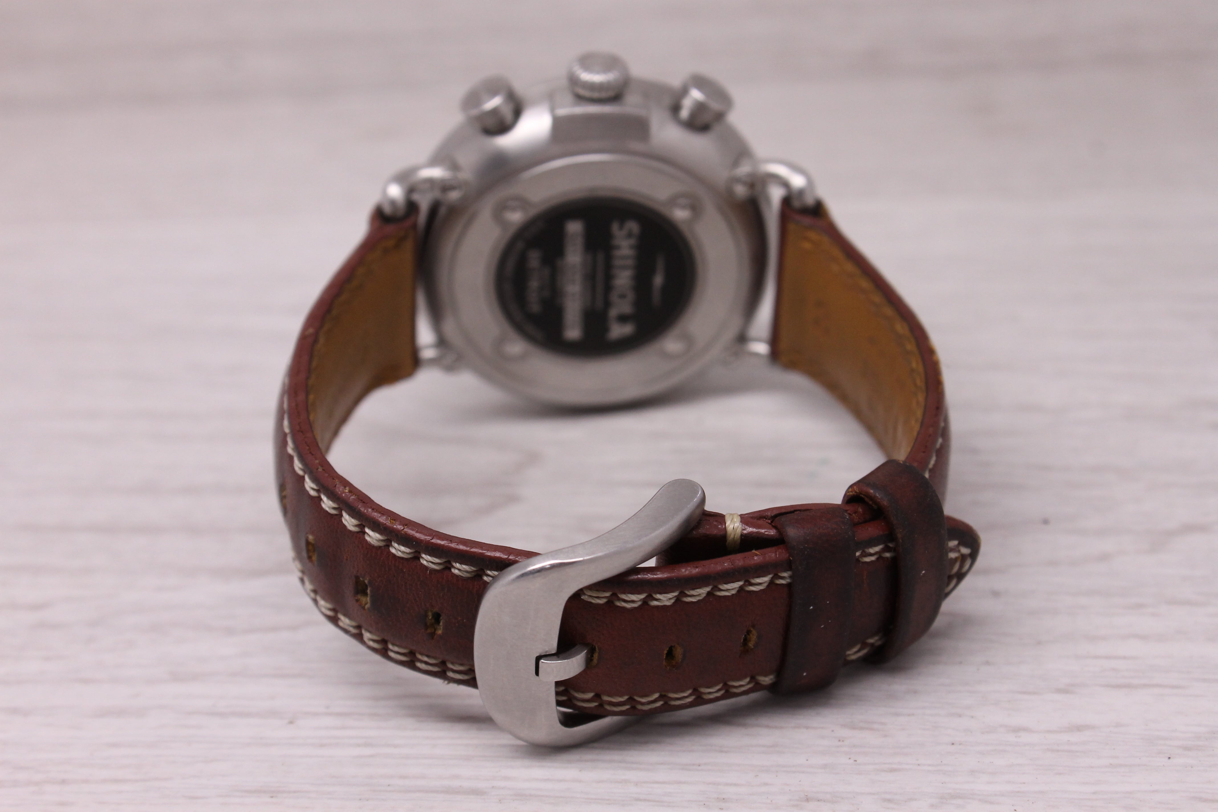 Shinola Argonite 5021 Mens 41mm Chronograph Watch Stainless Steel Quartz Date