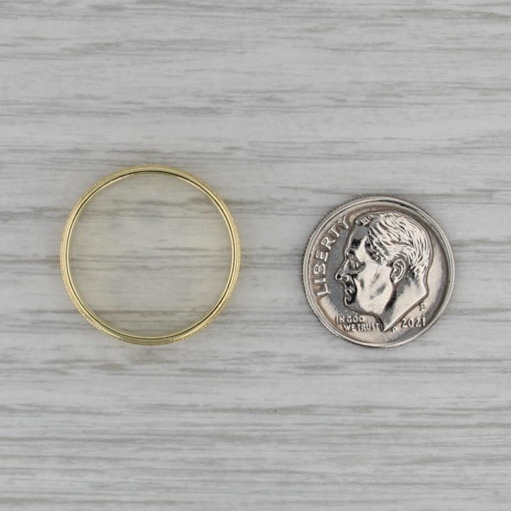 Men's Wedding Band 18k Yellow Gold 950 Platinum Size 8.25-8.5 Ring