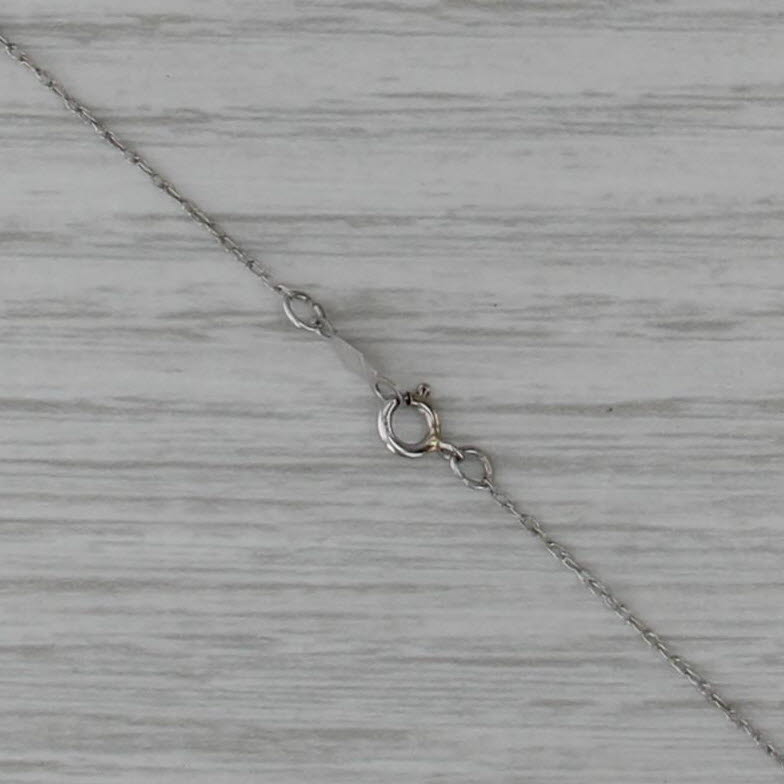 16.75" 0.7mm Fine Rope Chain Necklace 14k White Gold