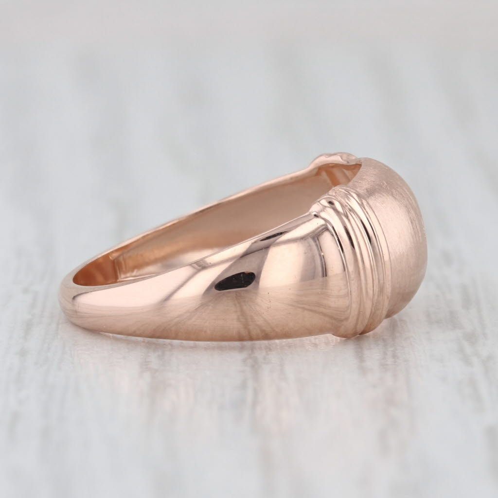 Brushed Beveled Ring 10k Rose Gold Size 7 Michael Anthony