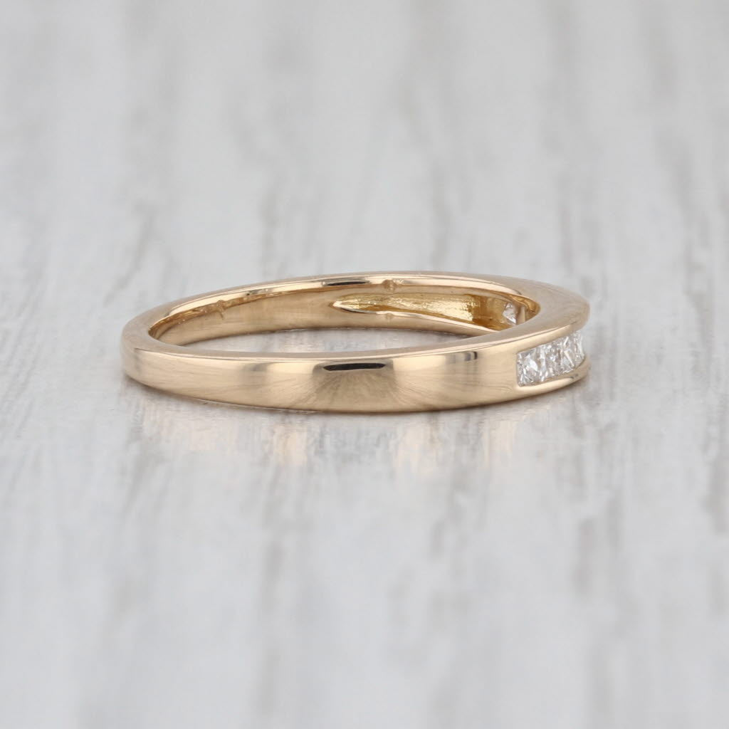 0.35ctw Diamond Wedding Band 14k Yellow Gold Stackable Anniversary Ring Size 5.5